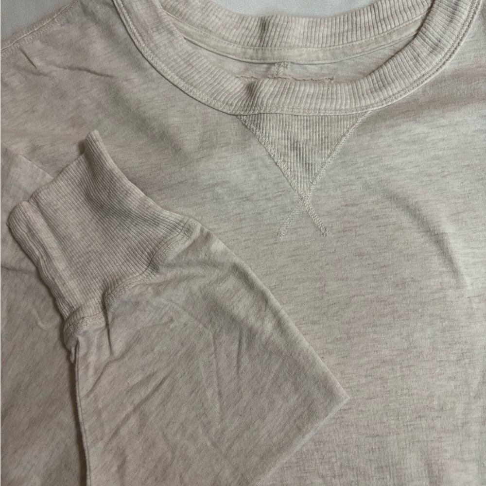 aerie Women’s Oversized Crewneck Sweater in Oatmeal size S